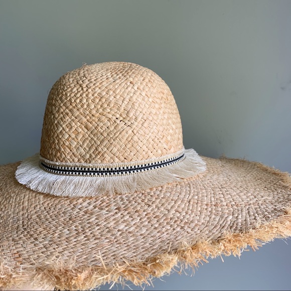 NWT Express Tan Western Boho Straw Beach Hat - Picture 5 of 6